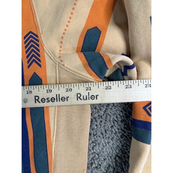 Champion Hoodie Mens Medium Beige Aztec Southwestern Reverse Weave Pullover - Picture 7 of 8